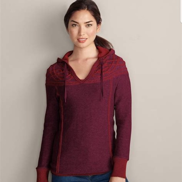 Eddie Bauer Sweaters - Shasta Hoodie In Scarlet Eddie Bauer